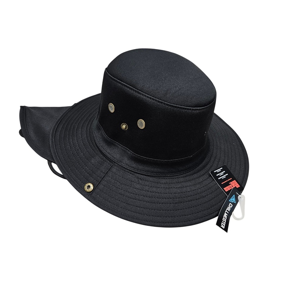 Chillmeister Bucket Hat Unisex OS Black‎ Flap Sun Protection Safari Hat Fishing